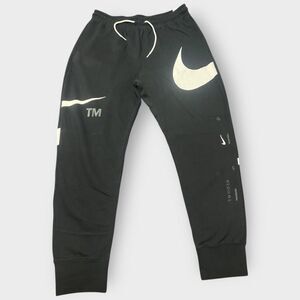 Nike Sportswear Swoosh Logo Mens Jogger Pants Black/White DR8951-010 size M New